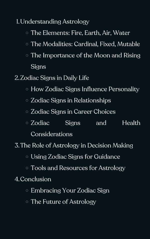 Zodiac: Discovering the Magic of Your Zodiac Sign toc